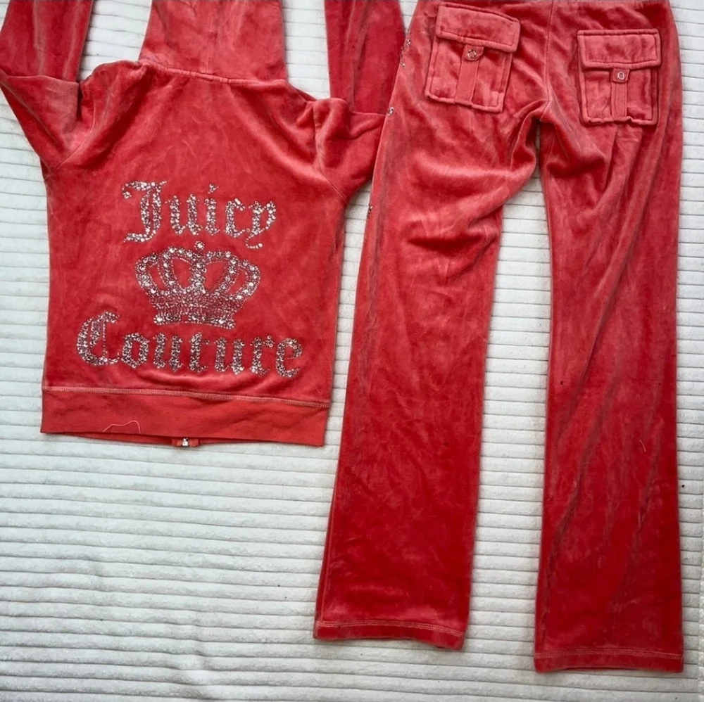 Juicy Couture Peachy Pink Tracksuit Size-Small - Picture 1 of 5